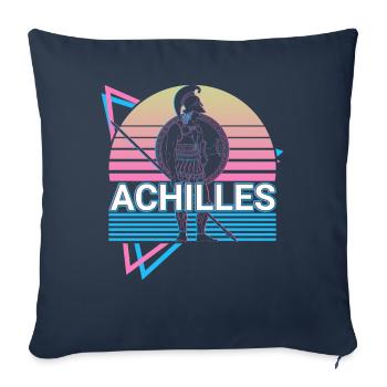 Achilles Greek Warrior Ancient Greek M - Sofa pillowcase 17,3'' x 17,3'' (45 x 45 cm) - navy - Front