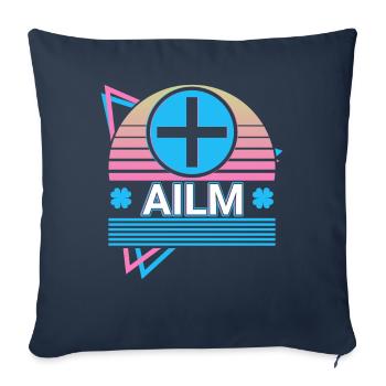 Ailm Symbole celtique Mythologie celtique Rétro - Housse de coussin décorative 45 x 45 cm - bleu marine - Devant