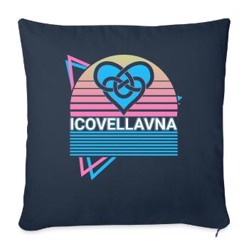 Icovellavna Symbole Celtique Rétro - Housse de coussin décorative 45 x 45 cm - bleu marine - Devant