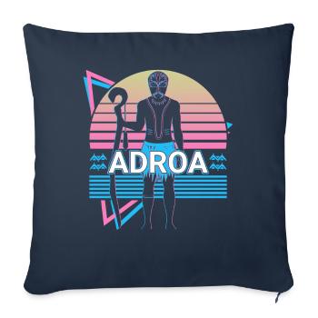 Adroa Dieu Africain Ancien Mythe Africain - Housse de coussin décorative 45 x 45 cm - bleu marine - Devant