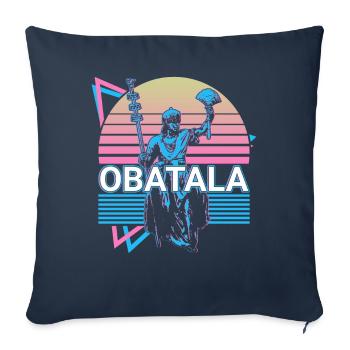 Obatala Orisha Afrikanische Gottheit Yoruba Religi - Sofakissenbezug 45 x 45 cm - Navy - Vorne