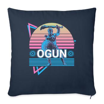 Ogun Orisha Afrikanische Gottheit Yoruba Religion - Sofakissenbezug 45 x 45 cm - Navy - Vorne