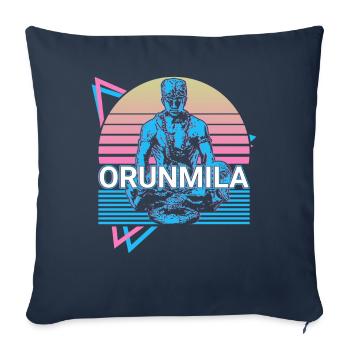 Orunmila Orisha Afrikanische Gottheit Yoruba Relig - Sofakissenbezug 45 x 45 cm - Navy - Vorne