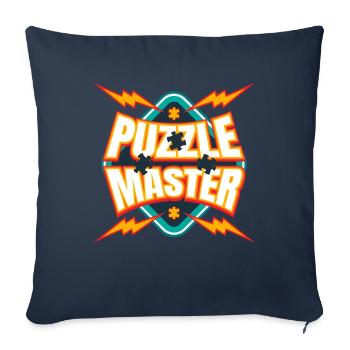 Puzzle Master Puzzles Puzzles Hobby Game - Sofa pillowcase 17,3'' x 17,3'' (45 x 45 cm) - navy - Front
