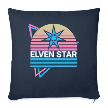 Elfenstern Heptagram Septagram Fairy Star Heidnis - Sofa pillowcase 17,3'' x 17,3'' (45 x 45 cm) - navy - Front