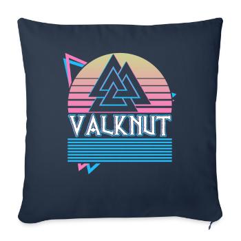 Symbole Valknut Symbole nordique Symbole nordique - Housse de coussin décorative 45 x 45 cm - bleu marine - Devant