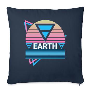 Earth Element Symbol Pagan Paganism Wicca Wiccan - Sofa pillowcase 17,3'' x 17,3'' (45 x 45 cm) - navy - Front