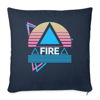 Fire Element Symbol Pagan Pagan Wicca Wic - Sofa pillowcase 17,3'' x 17,3'' (45 x 45 cm) - navy - Front