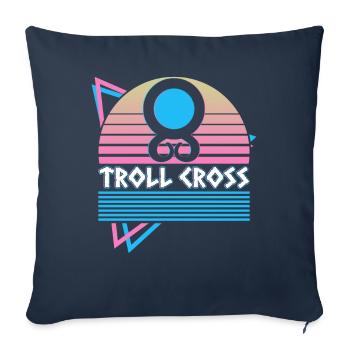 Troll Cross Viking Norse Mythology Retro - Sofa pillowcase 17,3'' x 17,3'' (45 x 45 cm) - navy - Front