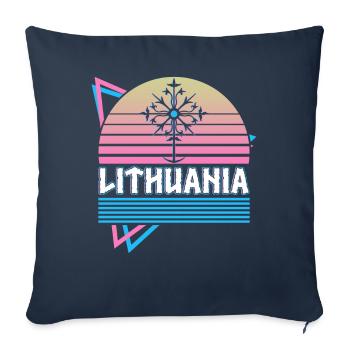Lithuania Norse Mythology Retro - Sofa pillowcase 17,3'' x 17,3'' (45 x 45 cm) - navy - Front