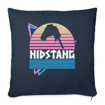 Nidstang Mythologie nordique Païen germanique - Housse de coussin décorative 45 x 45 cm - bleu marine - Devant