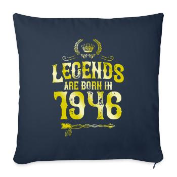 Légendes de 1946 nées en - Housse de coussin décorative 45 x 45 cm - bleu marine - Devant