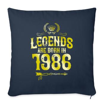 1986 legends born in - Sofakissenbezug 45 x 45 cm - Navy - Vorne