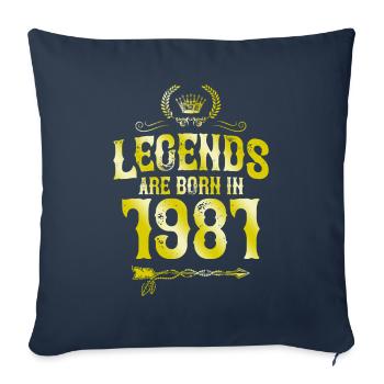 1981 légendes nées en - Housse de coussin décorative 45 x 45 cm - bleu marine - Devant