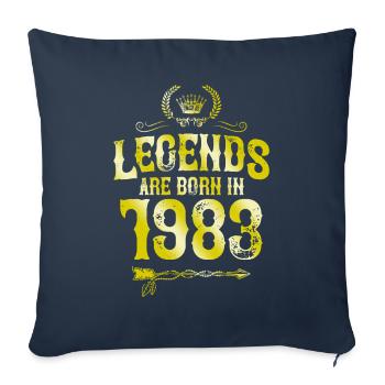1983 legends born in - Sofakissenbezug 45 x 45 cm - Navy - Vorne