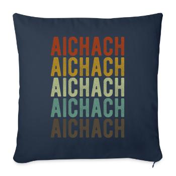Aichach Stadt Retro Vintage - Sofakissenbezug 45 x 45 cm - Navy - Vorne