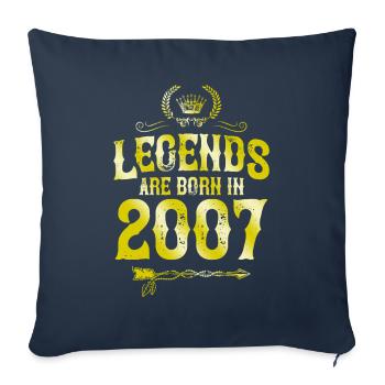 Légendes de 2007 nées en - Housse de coussin décorative 45 x 45 cm - bleu marine - Devant