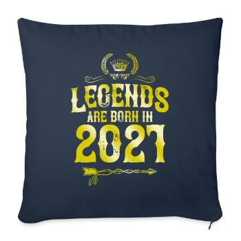 Légendes 2021 nées en - Housse de coussin décorative 45 x 45 cm - bleu marine - Devant