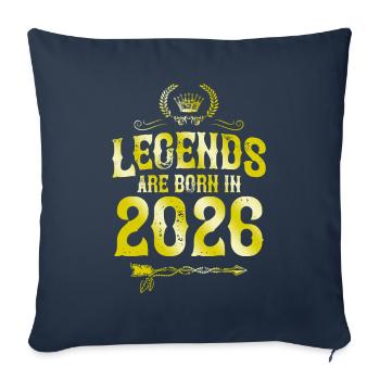 Légendes 2026 nées en - Housse de coussin décorative 45 x 45 cm - bleu marine - Devant
