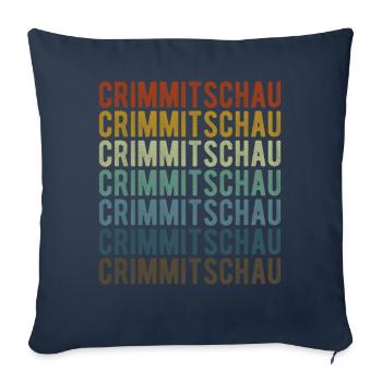 Crimmitschau Stadt Retro Vintage - Sofakissenbezug 45 x 45 cm - Navy - Vorne