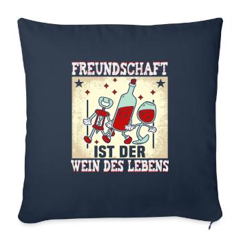 Freundschafts Geschenk für guten Freund - Sofakissenbezug 45 x 45 cm - Navy - Vorne