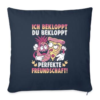 Freundschafts Geschenk für guten Freund - Sofakissenbezug 45 x 45 cm - Navy - Vorne