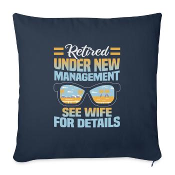 Retirement Gift idea Pension Work colleague - Sofa pillowcase 17,3'' x 17,3'' (45 x 45 cm) - navy - Front