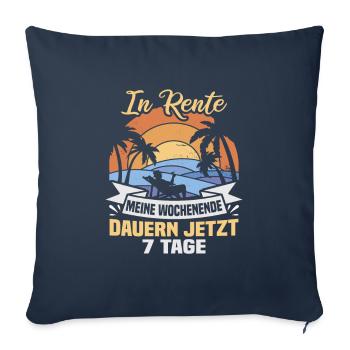 Retirement Gift idea Pensioner Work colleague - Sofa pillowcase 17,3'' x 17,3'' (45 x 45 cm) - navy - Front