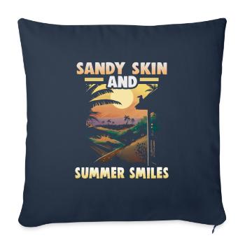 Beach holiday by the sea Design beach motif - Sofa pillowcase 17,3'' x 17,3'' (45 x 45 cm) - navy - Front