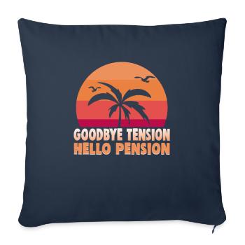 Retirement Gift idea Pension Work colleague - Sofa pillowcase 17,3'' x 17,3'' (45 x 45 cm) - navy - Front
