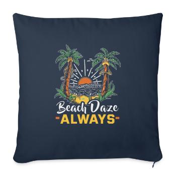 Beach holiday by the sea Design beach motif - Sofa pillowcase 17,3'' x 17,3'' (45 x 45 cm) - navy - Front