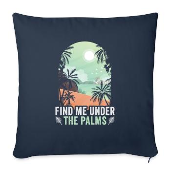 Beach holiday by the sea Design beach motif - Sofa pillowcase 17,3'' x 17,3'' (45 x 45 cm) - navy - Front