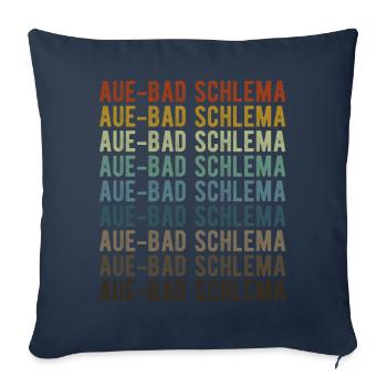 Aue-Bad Schlema Town Retro Vintage - Sofa pillowcase 17,3'' x 17,3'' (45 x 45 cm) - navy - Front