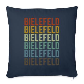Bielefeld City Retro Vintage - Sofa pillowcase 17,3'' x 17,3'' (45 x 45 cm) - navy - Front