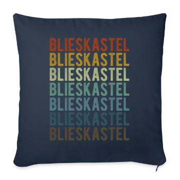 Blieskastel City Rétro Vintage - Housse de coussin décorative 45 x 45 cm - bleu marine - Devant