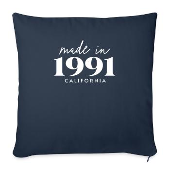 Made 1991 in Geburtstag in California - Sofakissenbezug 45 x 45 cm - Navy - Vorne