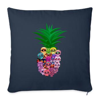 Calavera Pineapple Halloween - Sofa pillowcase 17,3'' x 17,3'' (45 x 45 cm) - navy - Front