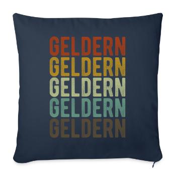 Geldern City Retro Vintage - Sofa pillowcase 17,3'' x 17,3'' (45 x 45 cm) - navy - Front