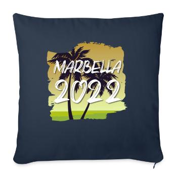 Marbella 2022 - Sofa pillowcase 17,3'' x 17,3'' (45 x 45 cm) - navy - Front