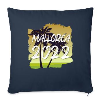 Mallorca 2022 - Sofa pillowcase 17,3'' x 17,3'' (45 x 45 cm) - navy - Front
