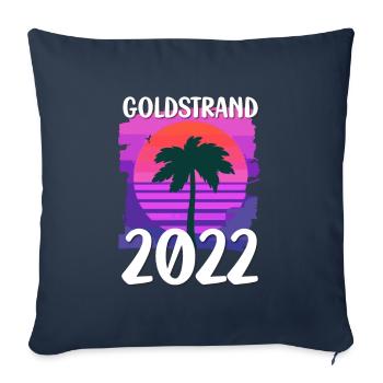 Sables d’Or 2022 - Housse de coussin décorative 45 x 45 cm - bleu marine - Devant