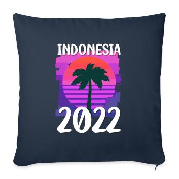 Indonesia 2022 - Sofa pillowcase 17,3'' x 17,3'' (45 x 45 cm) - navy - Front