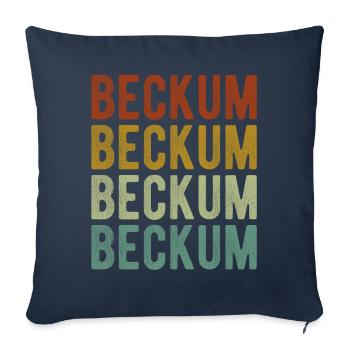 Beckum City Retro Vintage - Sofa pillowcase 17,3'' x 17,3'' (45 x 45 cm) - navy - Front