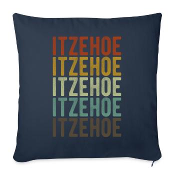 Itzehoe City Retro Vintage - Sofa pillowcase 17,3'' x 17,3'' (45 x 45 cm) - navy - Front