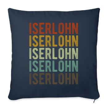 Iserlohn City Retro Vintage - Sofa pillowcase 17,3'' x 17,3'' (45 x 45 cm) - navy - Front