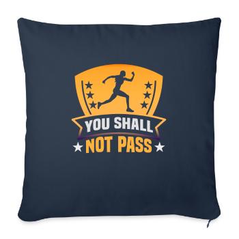 Running Marathon Runner Running - Housse de coussin décorative 45 x 45 cm - bleu marine - Devant