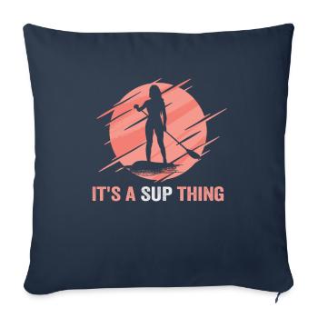 Sup Stand Up Paddle Design Sup Board Paddeln - Sofa pillowcase 17,3'' x 17,3'' (45 x 45 cm) - navy - Front