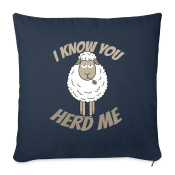 I Know You Stove Me Sheep Wool - Sofa pillowcase 17,3'' x 17,3'' (45 x 45 cm) - navy - Front