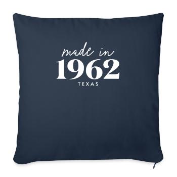 Made 1962 in Texas. Cute Birthday Party - Sofa pillowcase 17,3'' x 17,3'' (45 x 45 cm) - navy - Front