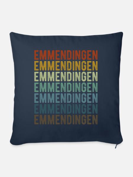 Emmendingen Stadt Retro Vintage - Sofakissenbezug 45 x 45 cm - Navy